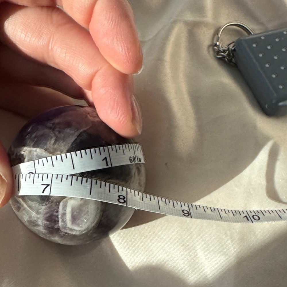 Chevron Amethyst 💜 Sphere - Picture 5 of 6